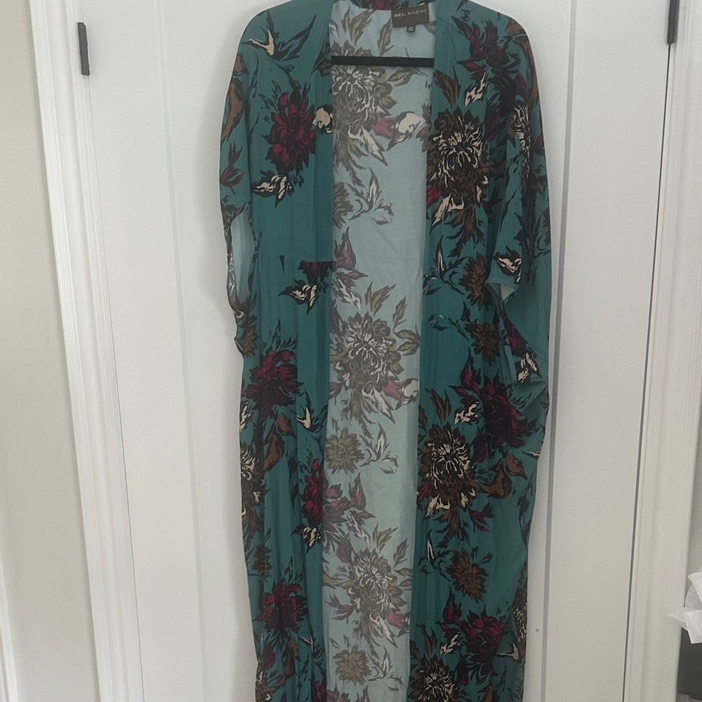 Floral Teal Kimono. Anthropologie